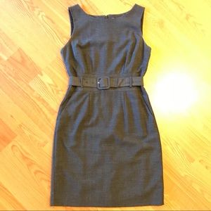 Gray belted Banana Republic Dress
